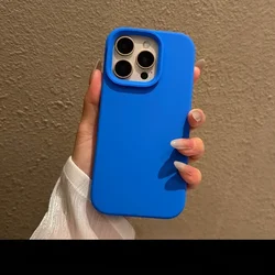 Candy Solid Color Matte Soft Silicone Phone Case with Camera Control Button - iPhone 16 (KLYLan)