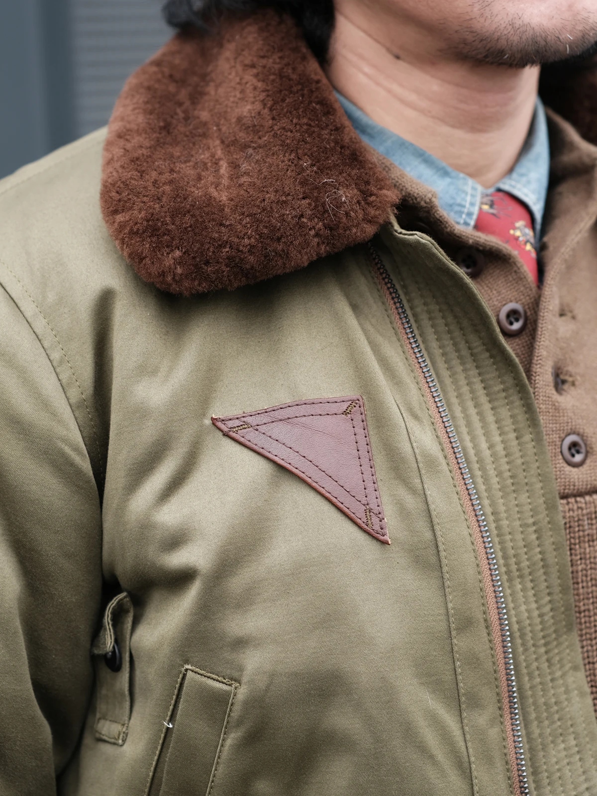 Bronson Type B-15A Bomber Jacket Winter Mens Wool Lined Short