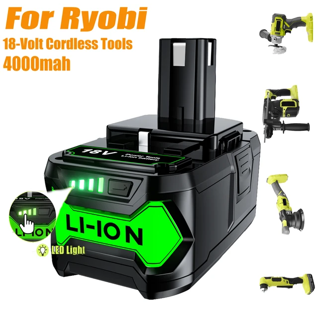 Bonacell 18V batterie for Ryobi 18 V p107 p108 P104 P105 P102 P103  replacement battery for Ryobi cordless drill 3000mAh - AliExpress