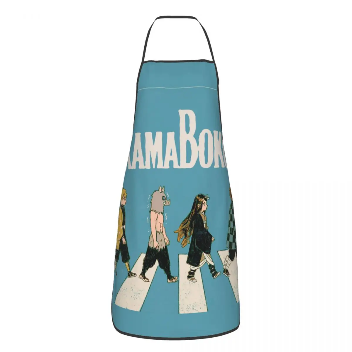 Kamaboko Abbey Road Demon Slayer Apron Unisex Printed Garden Bib Kimetsu No Yaiba Polyester Household Cleaning Pinafore