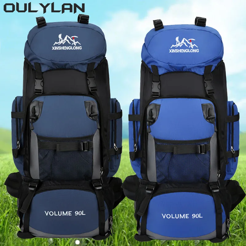 

OULYLAN Cycling 90L Waterproof Camouflage Men Large Capacity Outdoor Waterproof Backpacks Travel Luggage Bag High-Capacity