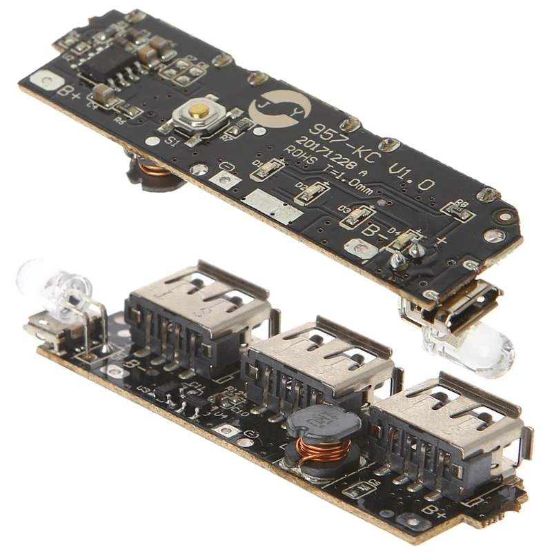 

3 USB Печатная плата зарядного устройства Step Up Модуль 18650 Li-ion для Cas