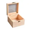 Wooden Storage Box Paulownia Wood With Lid Multifunction Square Hinged Craft Boxes For Jewelry Storage Decoration Craft 6