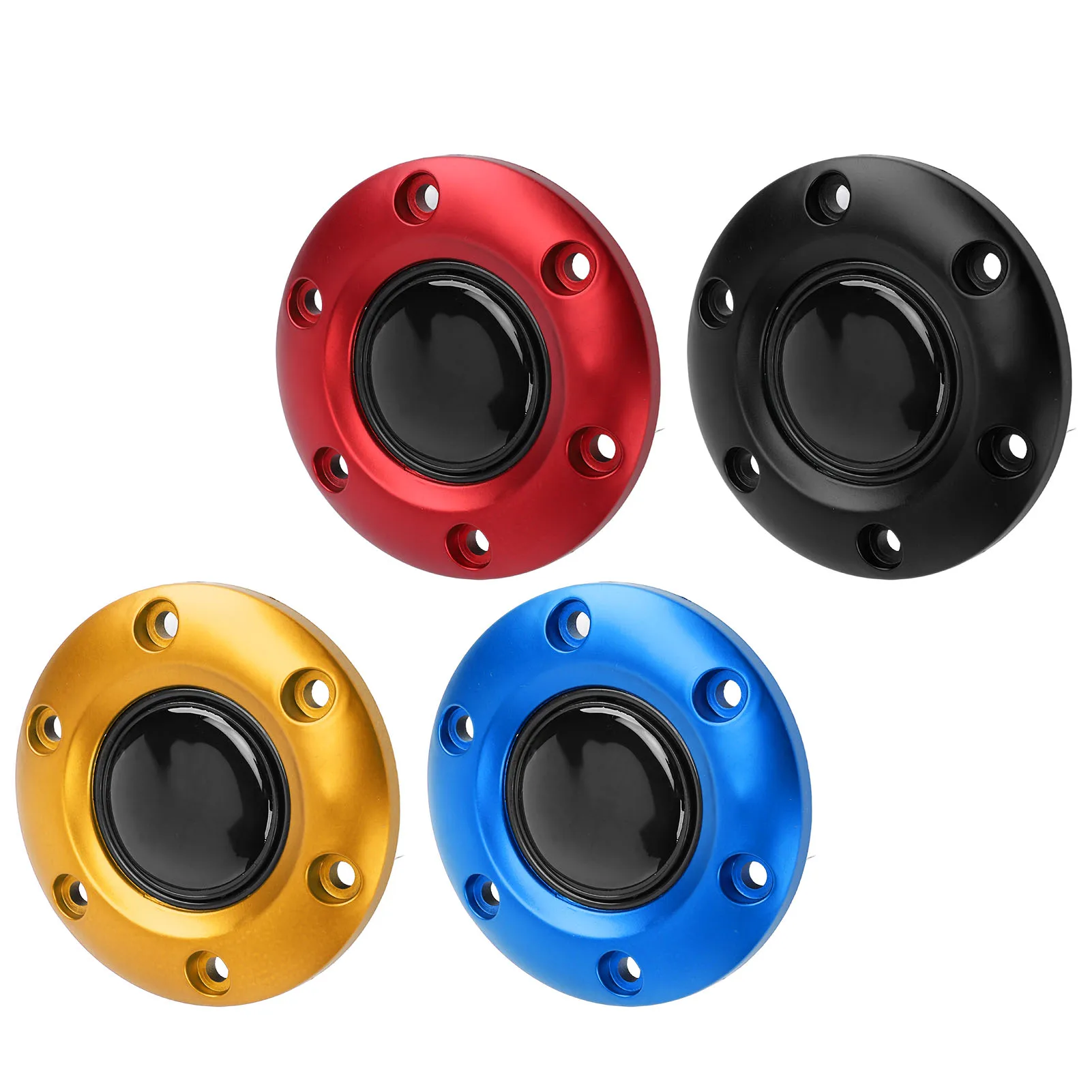 자동차 스티어링 휠 센터 내부 스티어링 휠 경적 버튼 6홀 스티어링 휠용 스티어링 휠 경적 버튼