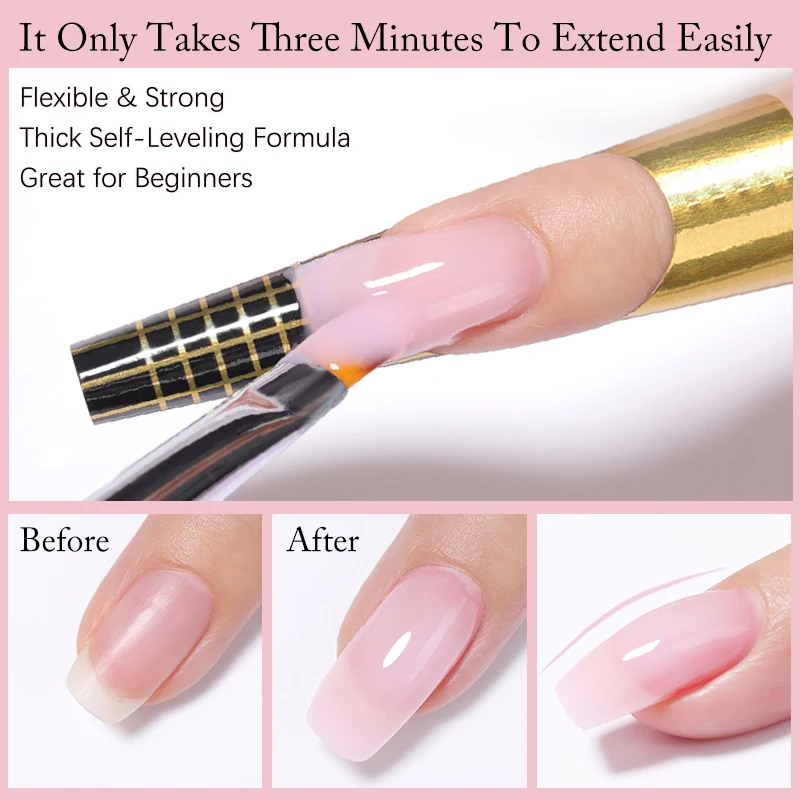 UR SUGAR 150g Extension French Acrylic Gel Soak Off UV LED Camouflage Color Hard Gel Jelly Fast Dry Nail Building Extend Gum Gel 4