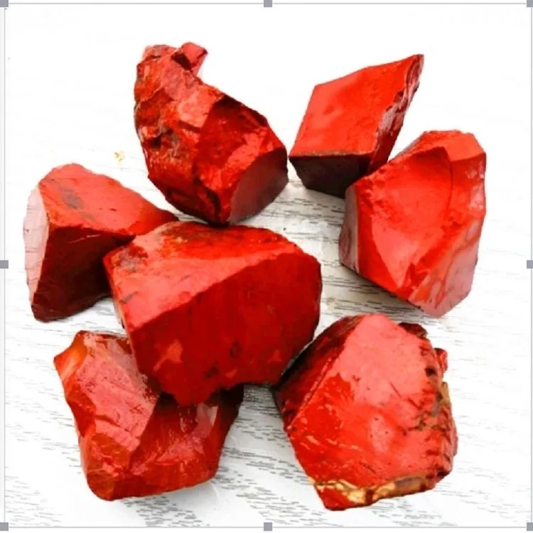 200g Chicken Blood Stone Red Jade Ornament Original Stone Living Room Fish Tank Red Decoration Original
