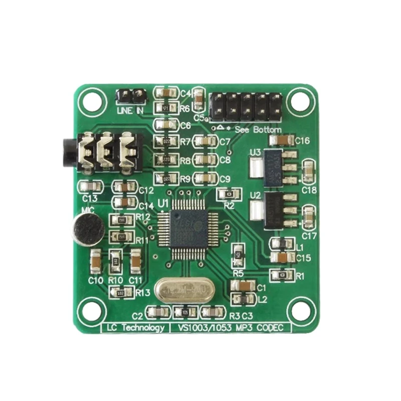 

VS1003 Module MP3 Playback Audio Decoding Onboard Microphone Multifunction Convenience Module Easy To Use