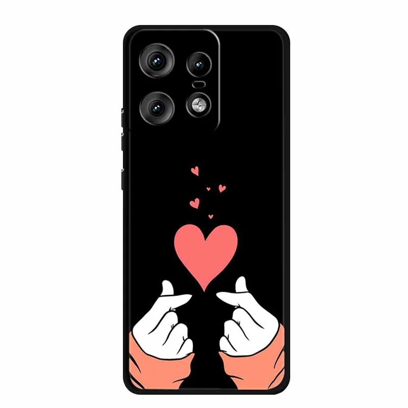 Charming Cat Design Soft TPU Silicone Phone Case - Painted Back Cover for Motorola Moto Edge 50 Pro 5G 2024