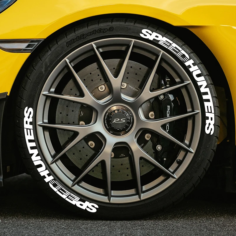 8 PCS For 4 Tires 3D Tire Car Letterings Stickers Car Logo Words InOne