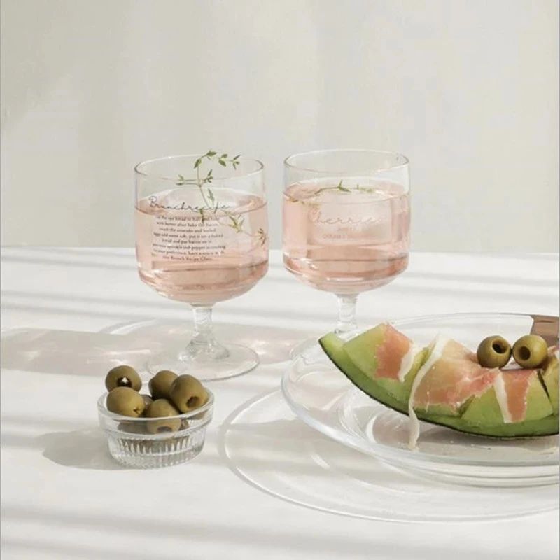 

Nordic Ins Glass Goblet Coffee Cup Drinkware Wedding Wine Whiskey Beer Water Glasss Drinking Transparent Cute Glass Cup
