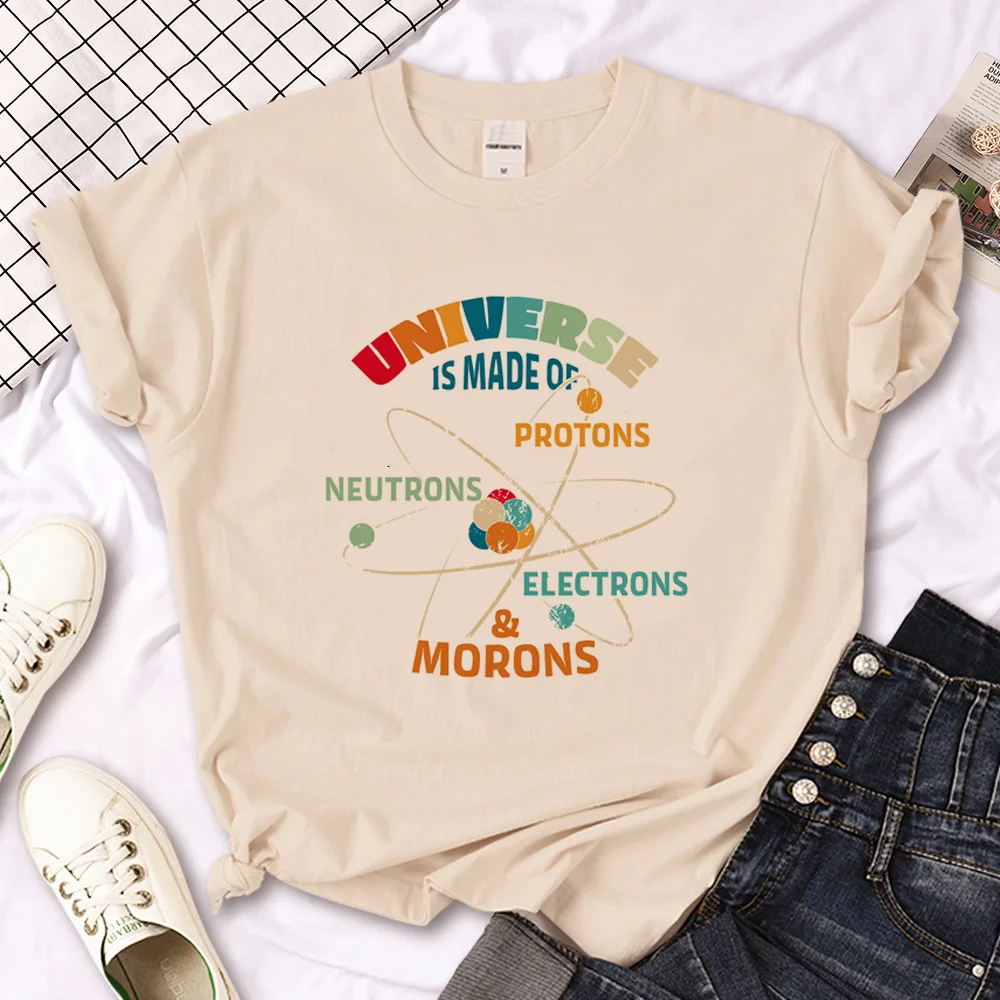 

Atom Melecule Science top women streetwear summer Y2K t shirt girl y2k funny manga clothes