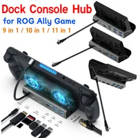 Dock Console Hub HDMI-Compatible Dock Stand 4K 60Hz Gigabit Ethernet 1000Mbps Type C USB 3.0 2.0 PD 100W RJ45 for ROG Ally Game 1