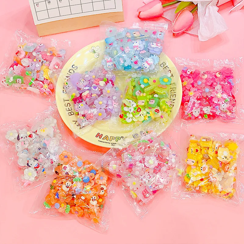

Sanrio Cartoon Collection Resin Accessories Nail Jewelry Charms Kit Hellokitty Black Manicure Rhinestone Gem Nail Art Diy Crafts