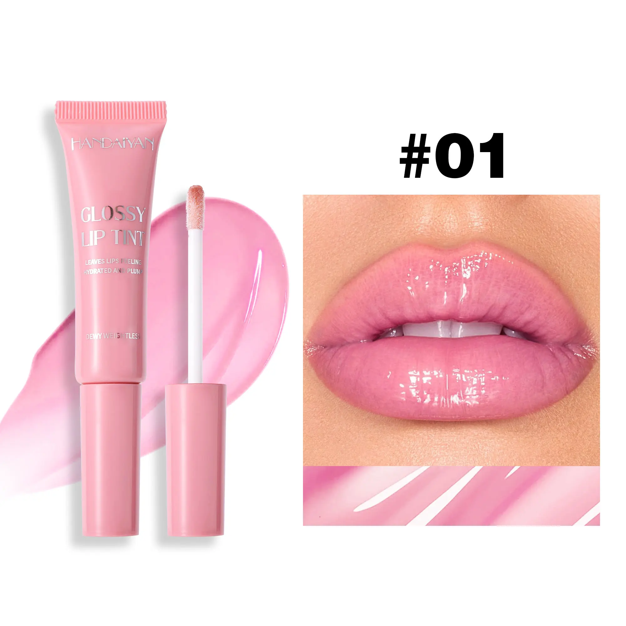 Brillo labial nacarado color café oscuro, aceite labial hidratante, laca labial con efecto espejo, labios brillantes y voluminizadores, maquillaje de larga duración._voghion.com