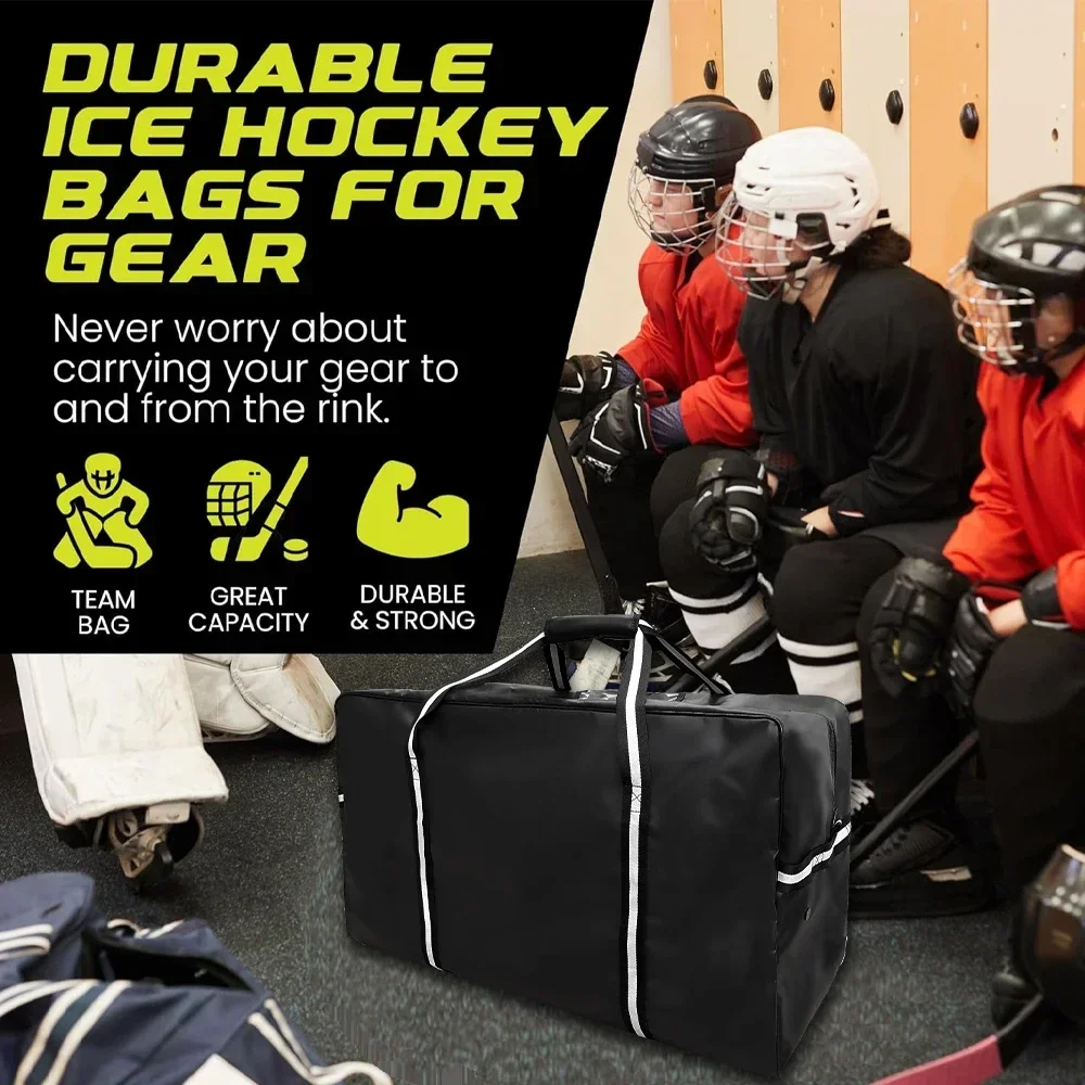 Ice Hockey Bag Hockey Sticks Portable Equipment Kit 2 Sizes Teen Adult Backpack Ventilated Deodorant Sports Gear ice hockey equipment