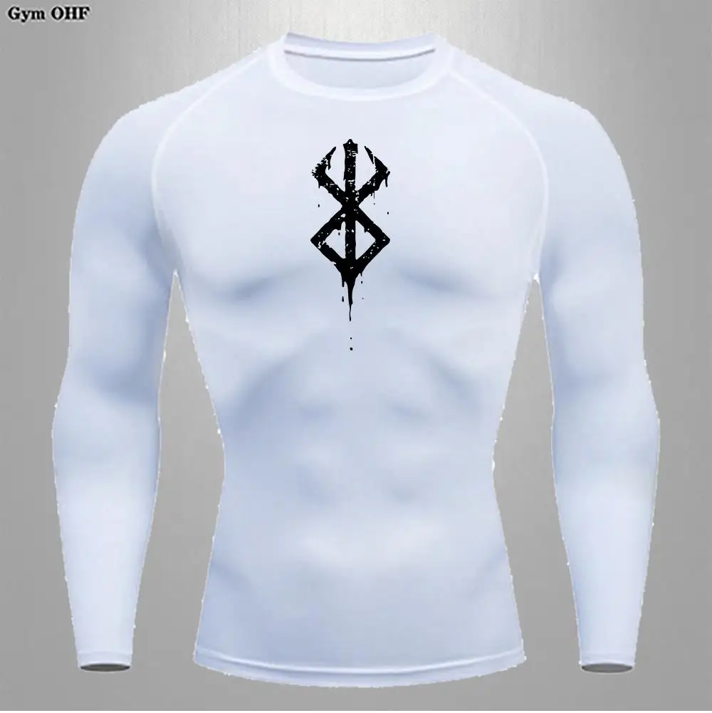 Berserk Anime Quick Dry Men's Compression T-Shirt - Summer Short Sleeve Sports Top