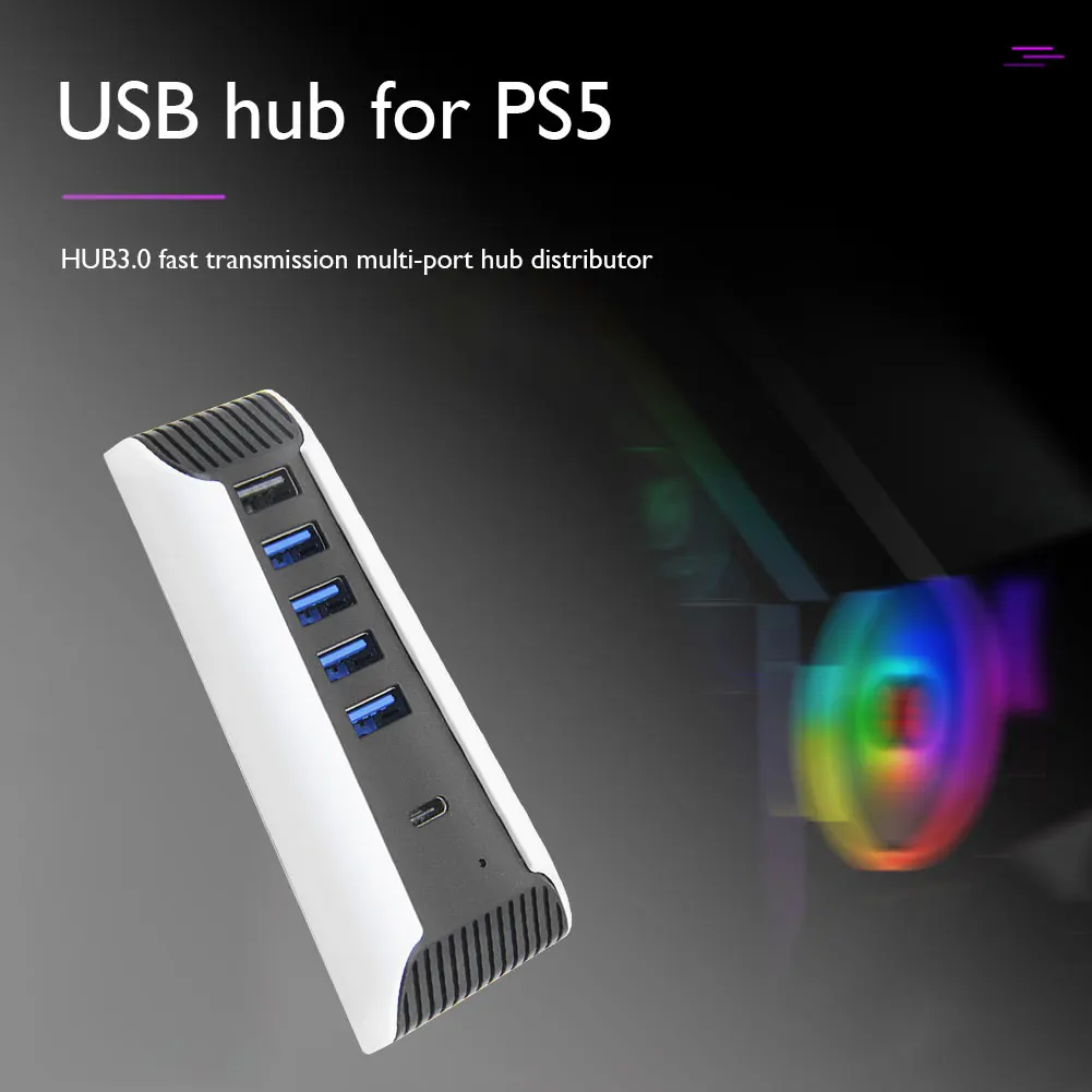 For PS5 PS4 Xbox One S Series X Nintend Switch 4 Port USB Hub Expansion Hub  Splitter Adapter High-speed Cooling Fan System - AliExpress
