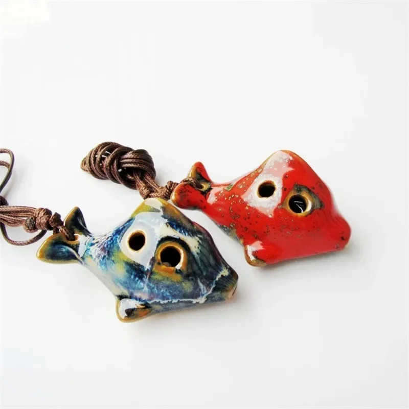6 Hole Alto Ocarina Cartoon Tortoise Wind Orff Musical Instrument Flute Ceramic Flauta With Lanyard For Childen Student Beginner