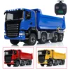 1/14 RC Hydraulic Full Dump Truck 8x8 Roll-on off Dumper Car Differential Lock Axles Painted Assembled Tipper Model for Adult 1