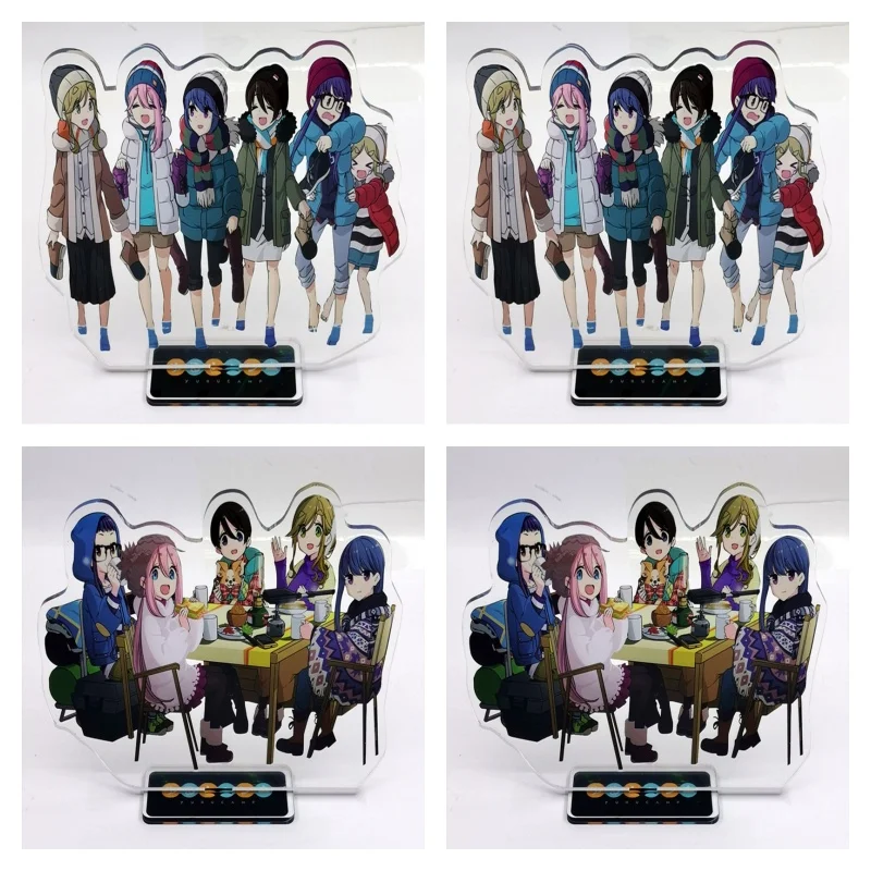 Japonia Seksowne Anime Yuru Camp Figures Shima Rin Cosplay Akrylowy Stojak Model Płyty Dekoracja Biurka Stojący Znak Dla Fanów Prezenty Świąteczne
