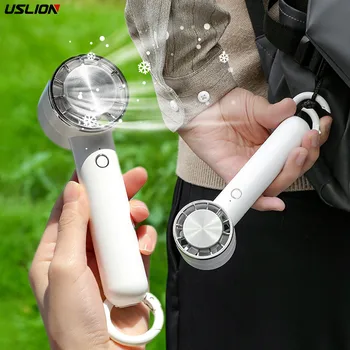 USLION 휴대용 전기 선풍기 반도체 냉각 휴대용 선풍기, USB 충전식 냉각 선풍기, 야외 공기 냉각기, 2000mAh