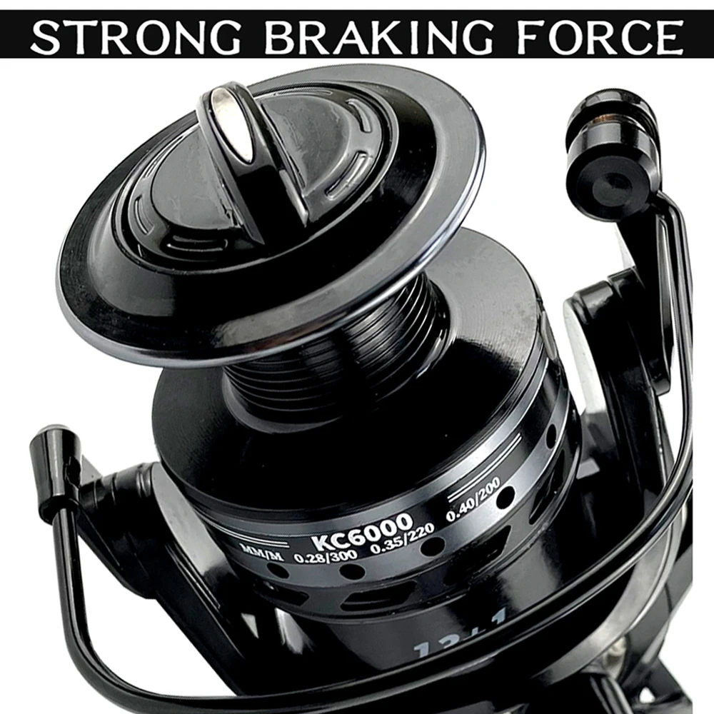 3000-6000 Double Brake Fishing Reels Super Strong Carp Feeder Spinning Wheel Saltwater Fishing Reel Left Right Interchangeable 6
