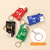 1PC MINI Toy Gun Keychain 50 Rubber Bands Folding Rubber Band Gun Shooting Pistol Alloy Key Charm Pendant Kid Outdoor Party Gift 3
