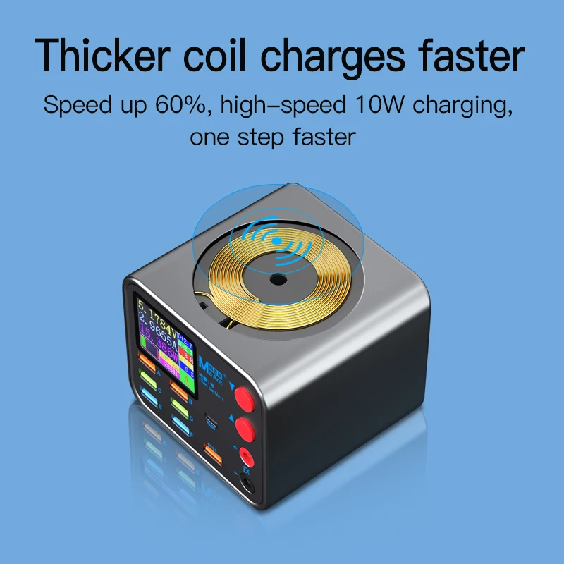 Mobile Phone Charger 8-Port LCD Multi-Function Current Data Line Detection Burn-in Repair
