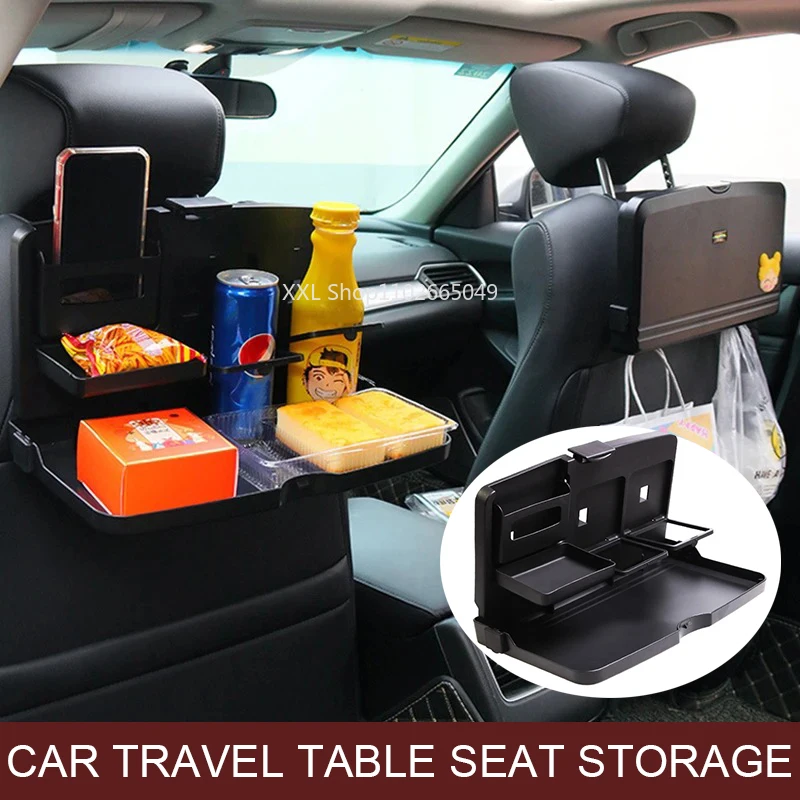 

Car Travel Table Seat Storage Computer Holder Car Back Dining Table Multifunctional Children's Tray Auto Interior Accessories