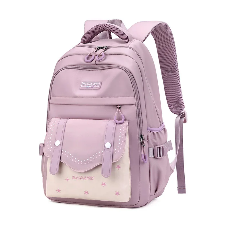Korean Style Daily Backpack For Women Packsack Waterproof nylon Fabric Travel Backpacks Girls School Bag Teenagers Casual Bags 2