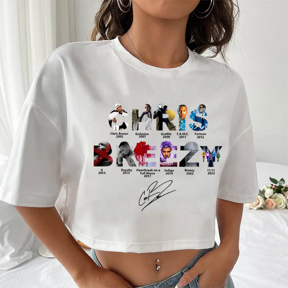 Chris Brown 11:11 Tour 2024 black tshirt girls - AliExpress 200000343