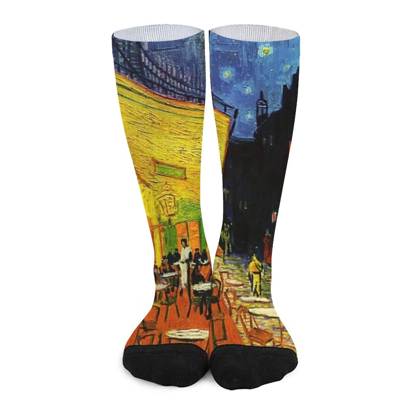 Cafe Terrace at Night - Vincent Van Gogh Socks Socks for men set Men gift Men's winter socks the letters of vincent van gogh