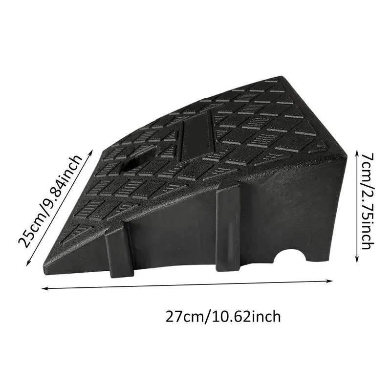 Car Wheel Driveway Ramps For Car Trailer Truck Bike Accessories Tires Curb Ramps Heavy Duty Threshold Ramp Kit 25X27X7CM