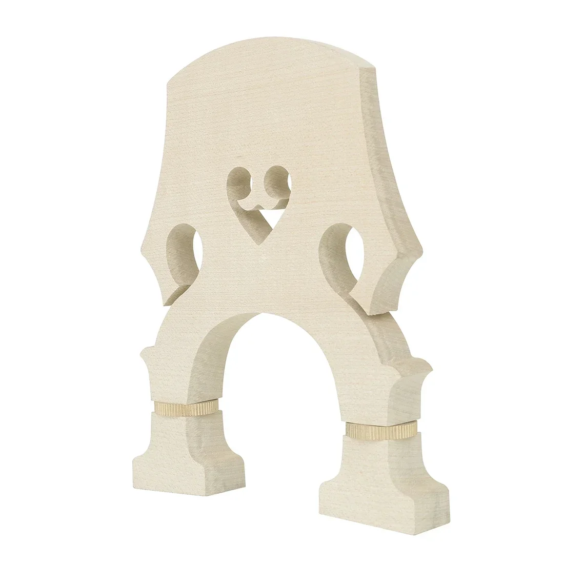 Description Picture 2 of item1Pcs 4/4 3/4 1/2 1/8 Size Maple Wood Double Bass Bridge with Adjustable Brass Screws Contrabass Upright Bass Parts & Accessories