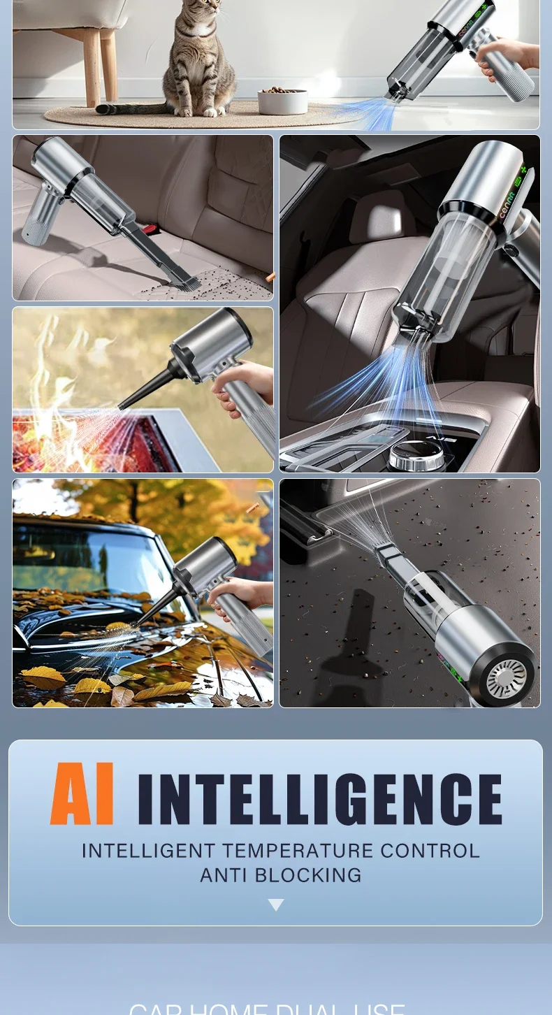 Car Vacuum Cleaner Strong Suction Powerful Portable HandHeld Car Cleaner for Hom