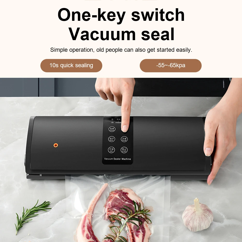 Macchina confezionatrice elettrica per alimenti sottovuoto per la cucina di casa, sacchetti salva-alimenti, sigillatura sottovuoto commerciale di alimenti da 280 mm_voghion.com