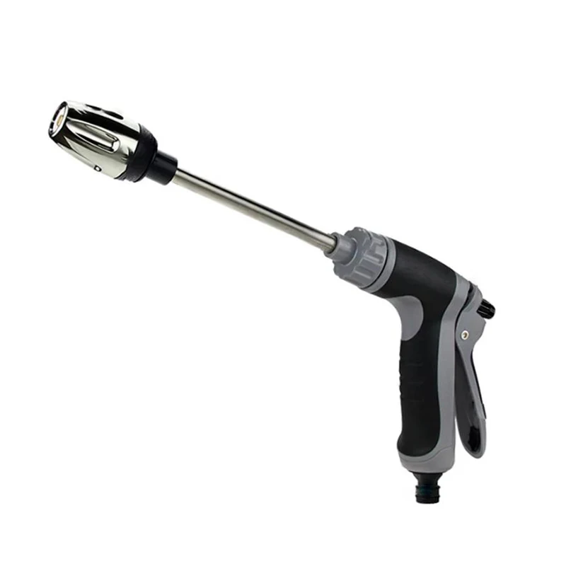 Water spray gun Strong Long Rod Water Spray Gun Garden Hose Sprinkler Metal Spray Nozzle Car Motorcycle Washing Garden Watering Tools