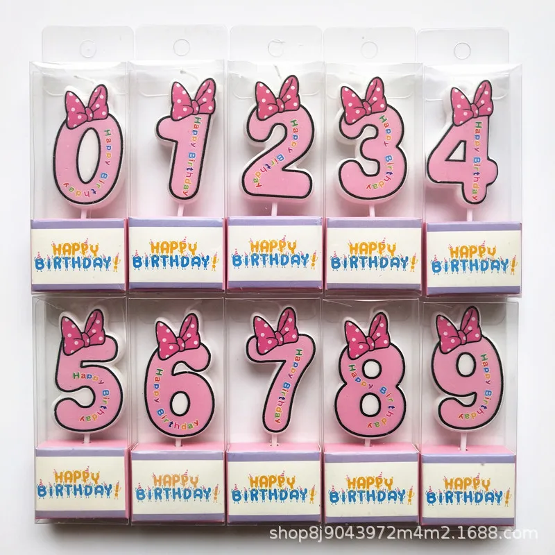 Cartoon Number Birthday Candles – Mickey & Minnie 1