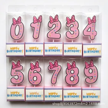 Cartoon Number Birthday Candles – Mickey & Minnie 1