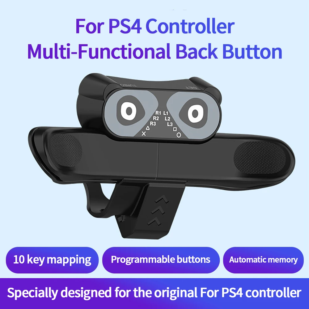 New Controller Back Button Attachment - Turbo Function & Enhanced Rear Buttons Easy Install Gamepad Accessory for PS4 Gaming