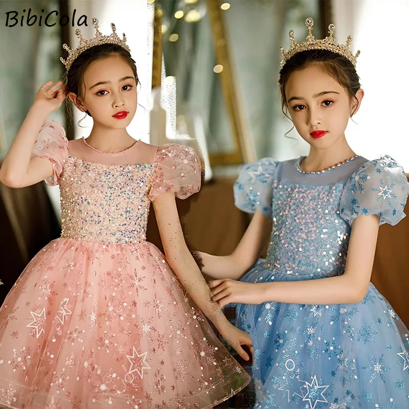 

Summer Kids Dresses for Girls Fashion Long Sleeve Princess Gauze Dress Party Outfits Toddler Girl Children Birthday Clothes