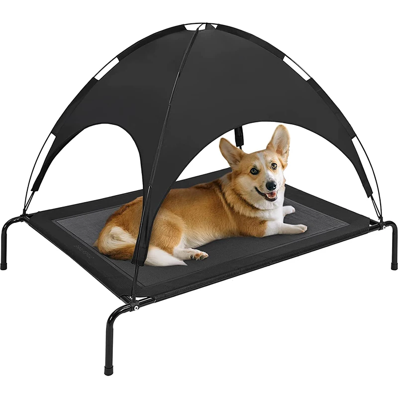 

Small MOQ Amazo Hot Selling Portable Large Elevated Pet Tent Cot Canopy Durable Oxford Extra Carrying Bag Outdoor Dog Bed