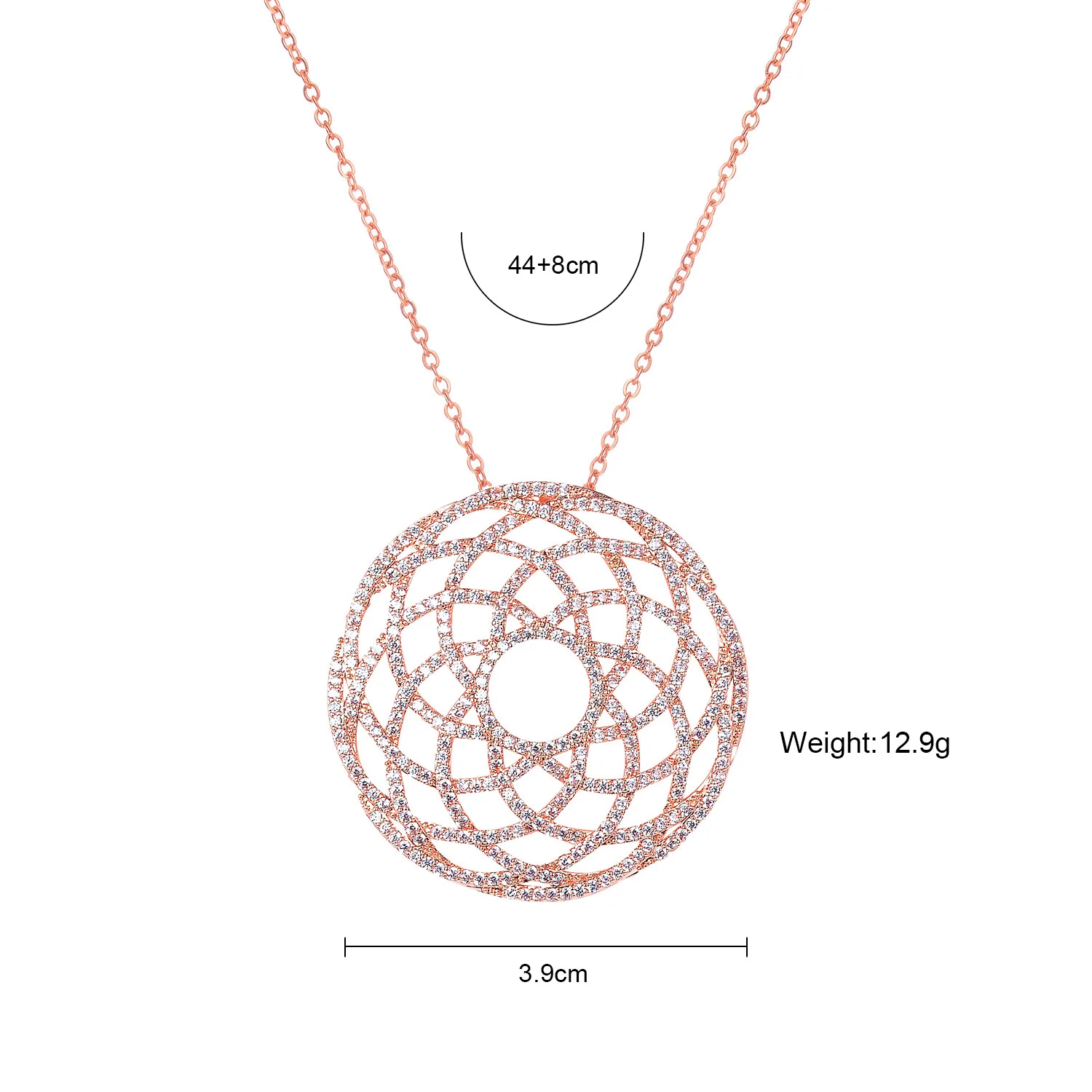 Design Large Pendant Round Female Elegant Banquet Temperament Wife Gift Atmosphere High-End