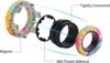 3pcs Finger Magnetic Rings Colorful Fidget Toy Set Adult Magnets Spinner Rings for Relieve Stress Anxiety Relief Therapy 4