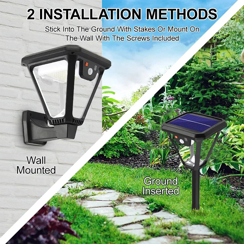 

Solar Powered Outdoor Courtyard Decorative Lights with Waterproof IP65 Ground Inserted Lawn LED Lighting Garden Landscape Lamps