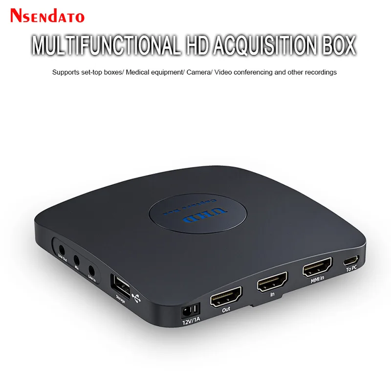 1080p HDMI Video Capture Card Recorder Box Device StandAlone Camera HDMI VGA YPbPr Analog VHS RCA Video Capture Card For PS4 TV
