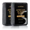 100g African Black Soap Acne Treatment Deep Cleaning Exfoliate Facial Moisturizing Skin Smoothing Face Soap for Skin Care 3