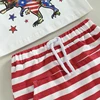 Toddler Boys 2-Piece Outfit Short Sleeve Graphic Tee with Camouflage Print Shorts Set for Summer Playdates and Adventures 4