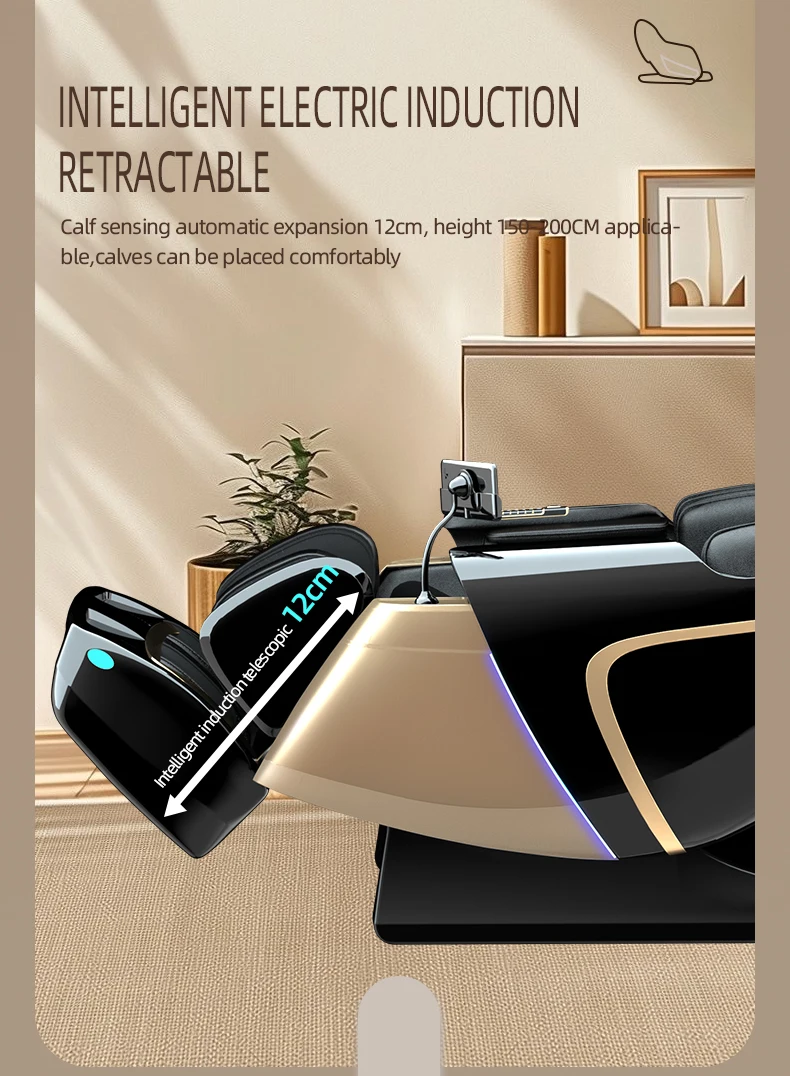 Smart Electric Massage Chair Full Body for Home Dual Mechanism 4D Zero Gravity Sl-Track Shiatsu Massage Recliner Chair with Heat 5