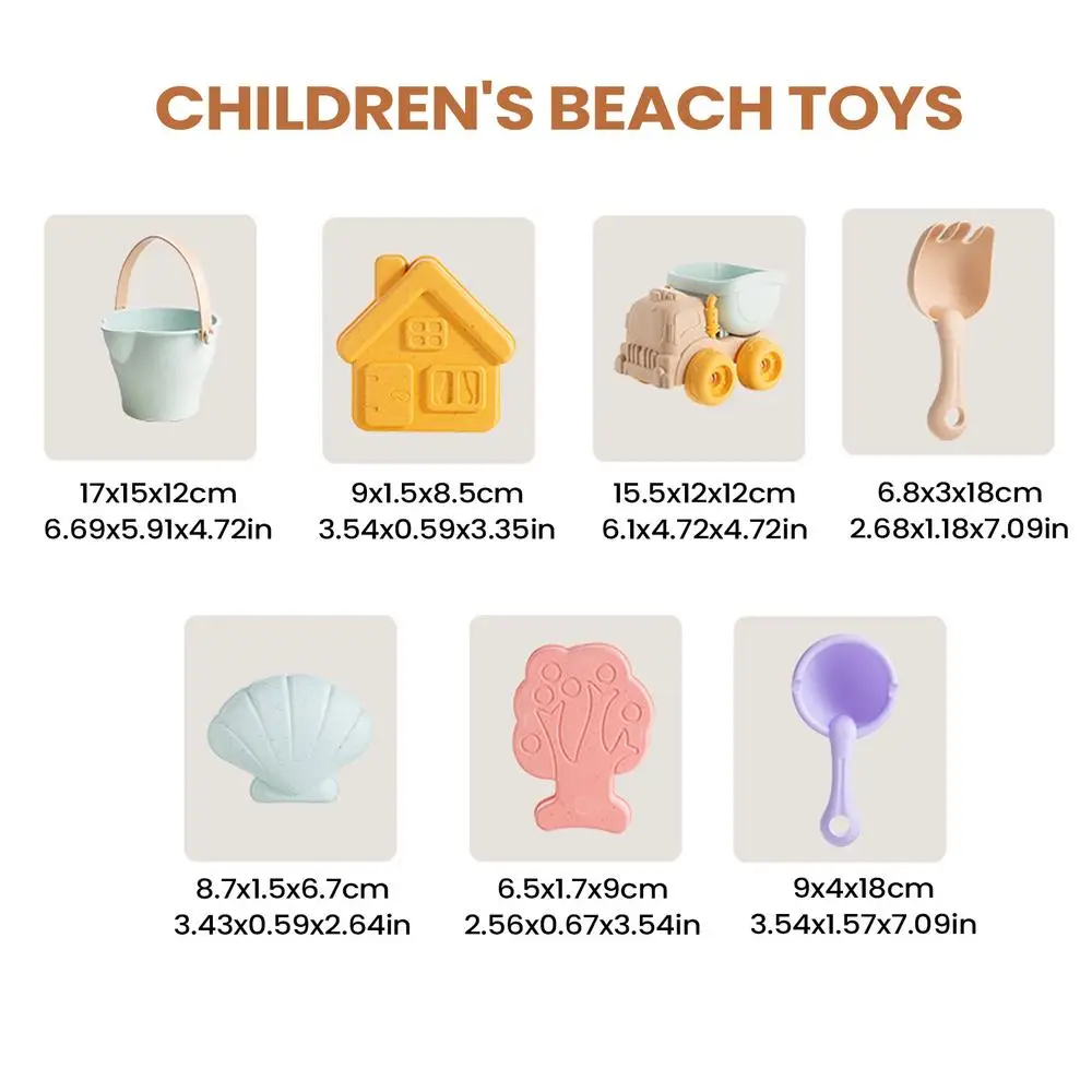 Divertente set da gioco portatile per esterni con paletta e secchiello, set da spiaggia per bambini, castello di sabbia, giocattoli per il parco giochi in giardino_voghion.com